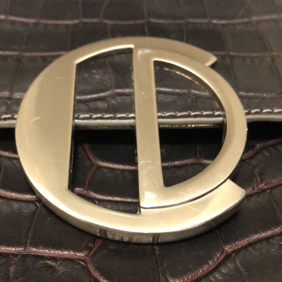 Charles David Leather Crocodile Clutch Purse - Picture 2 of 7